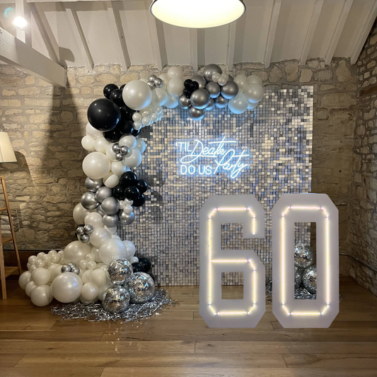 4ft Light-Up Numbers – DIY Cardboard Number Party Decor (lights not included)