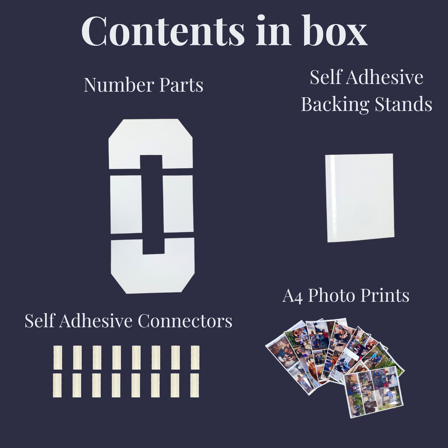 77cm Large Photo Number Kit - DIY Birthday Decoration