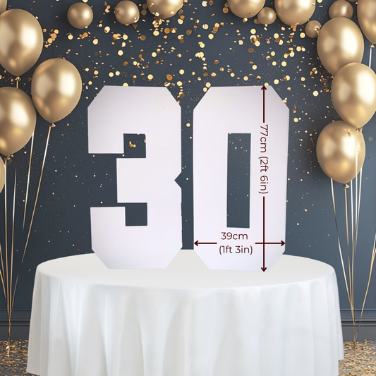 77cm Large Cardboard Numbers - DIY Table Top Party Decoration