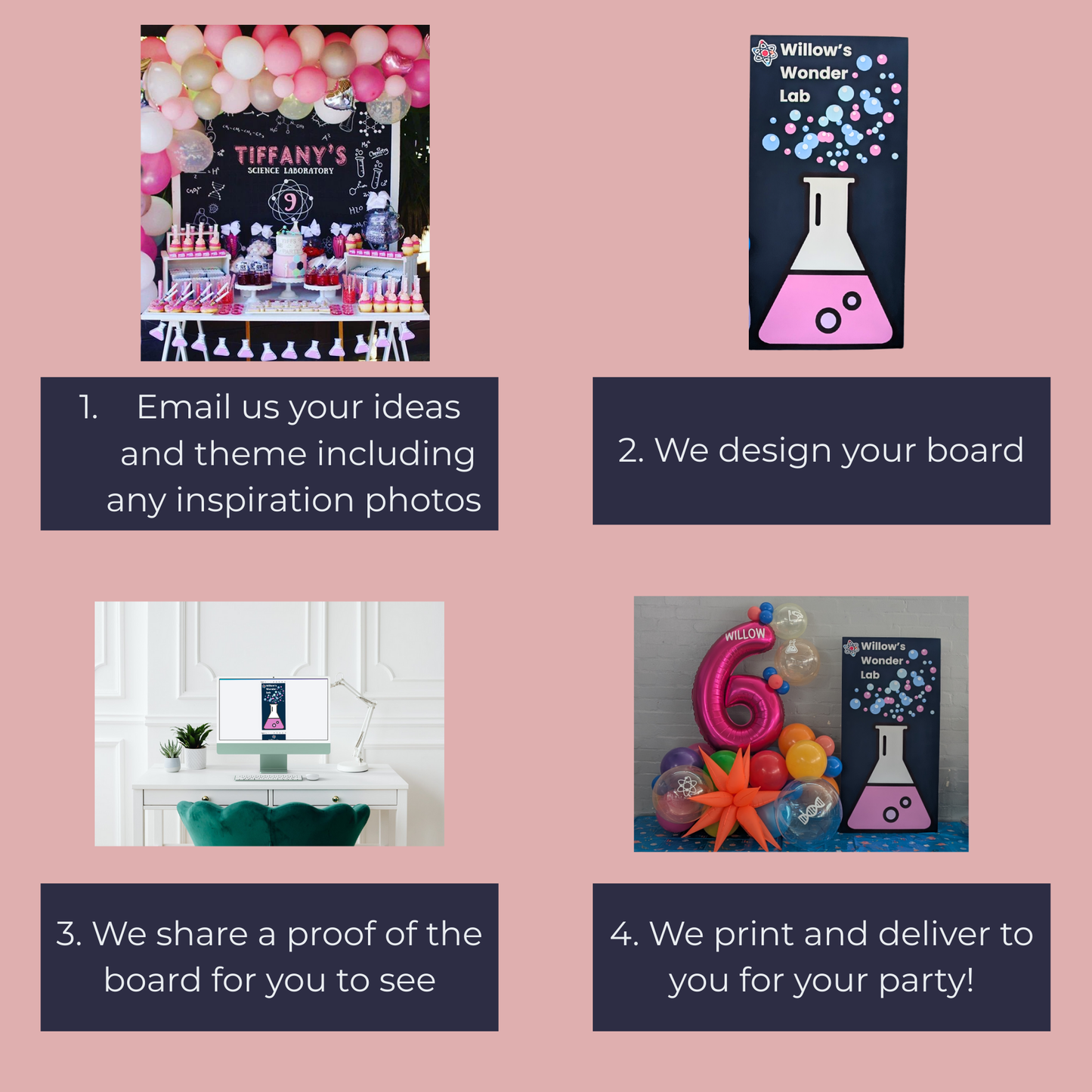 Custom Design Birthday Backdrop/Sailboard/Banner