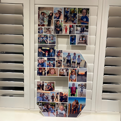 3ft Large Photo Collage Numbers - Personalised Decor Birthday Gift