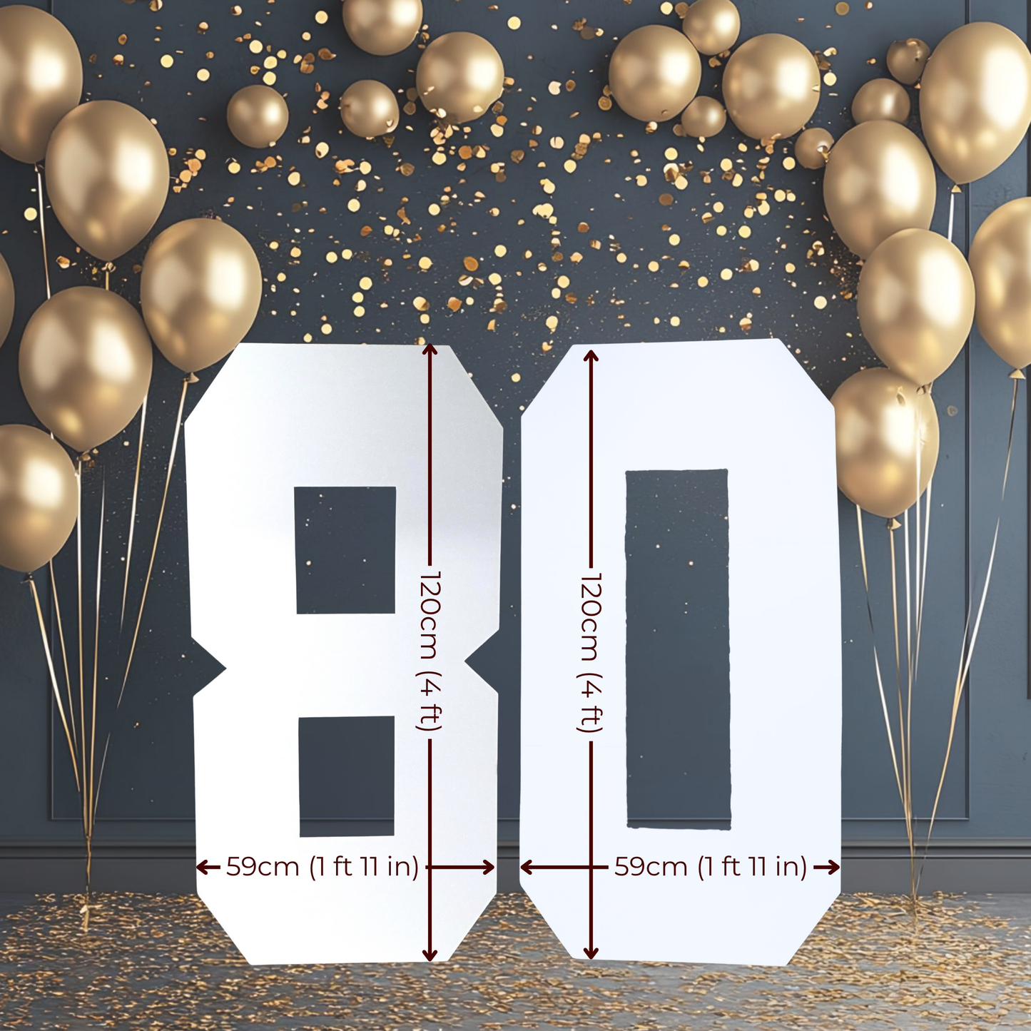 4ft Giant Cardboard Numbers - Birthday Party Decor