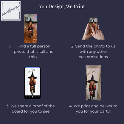 Personalised Life-Size Cardboard Cutout Photo Board – Custom Cutout-Style Party Prop