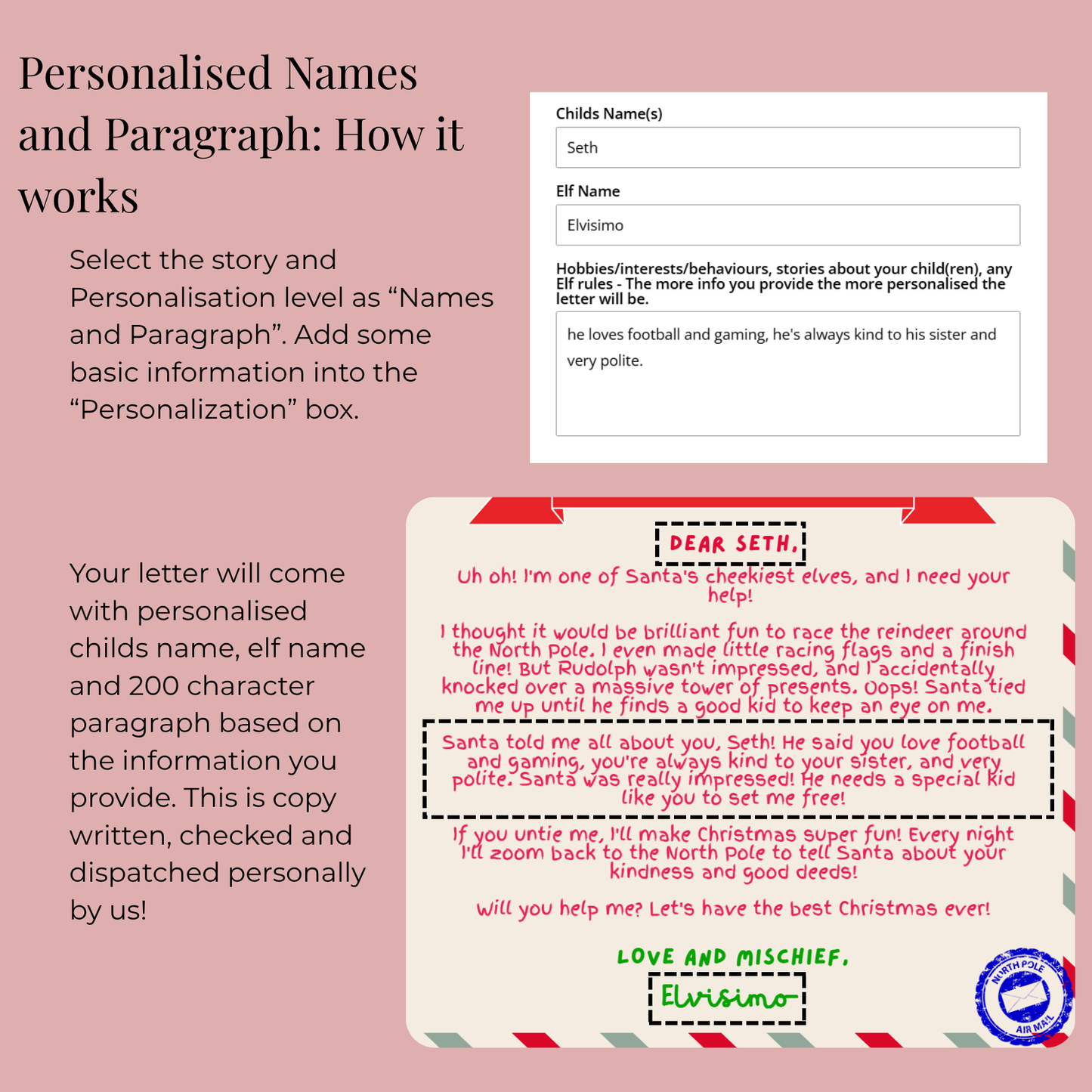 Elf on the Shelf Interactive Arrival Letter - Personalised A3 Display Board