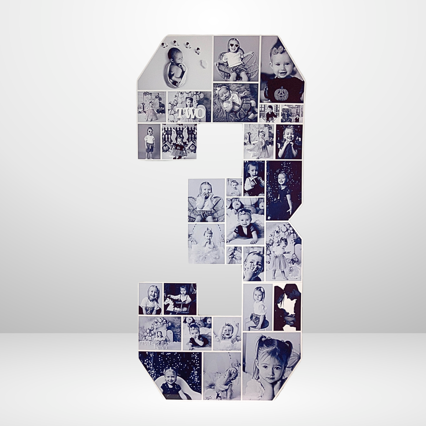 3ft Large Photo Collage Numbers - Personalised Decor Birthday Gift