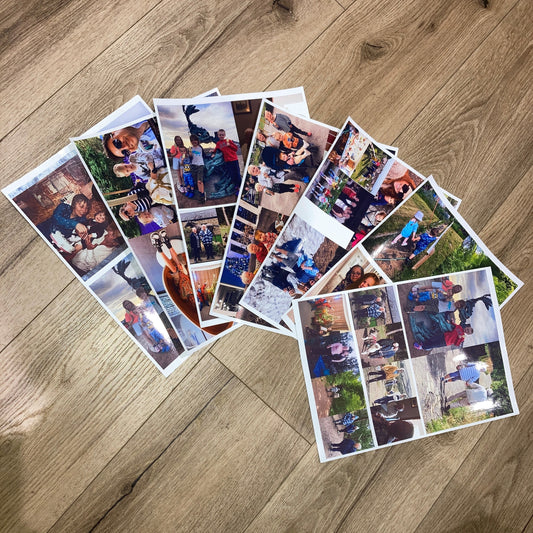 Self Adhesive Photo Prints - A4 Sheet, Multiple Photos, High Quality, Glossy